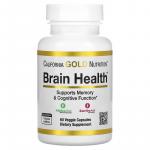 Поддержка работы мозга, Brain Health, California Gold Nutrition, 60 растительных капсул - Фото миниатюра 1