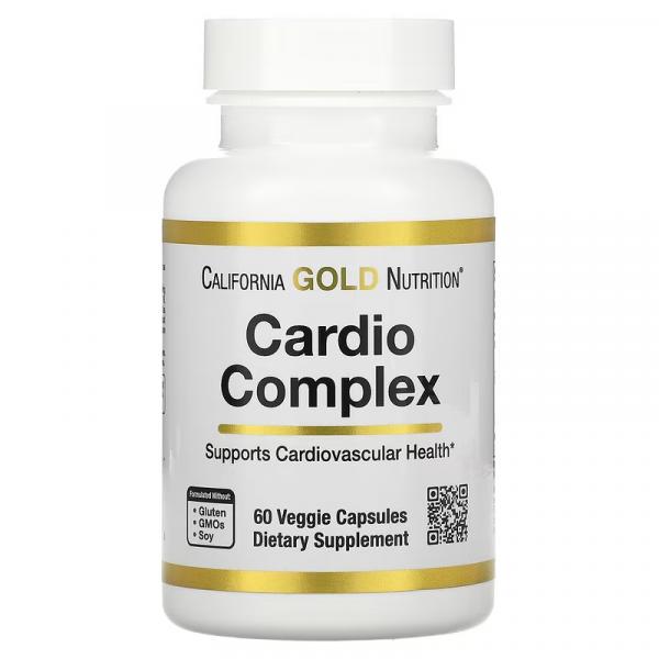 Комплекс для здоровья сердца, Cardio Complex, California Gold Nutrition, 60 вегетарианских капсул - Фото 1