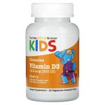 Жувальний вітамін D3 для дітей, зі смаком натуральної вишні, Chewable Vitamin D3 for Children Natural Cherry Flavor, California Gold Nutrition, 12,5 мкг (500 МО), 90 вегетаріанських таблеток - Фото миниатюра 1