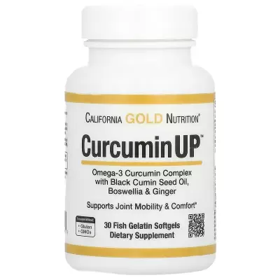 Куркумин комплекс с Омега3 (CurcuminUP), California Gold Nutrition, 400 мг/200 мг 30 капсул