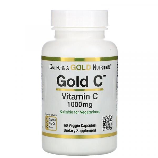 Витамин C, California Gold Nutrition, 1000 мг, 60 капсул - Фото 1