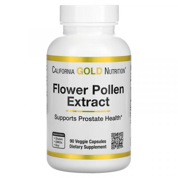 Экстракт цветочной пыльцы, Flower Pollen Extract, California Gold Nutrition, 90 растительных капсул - Фото 1