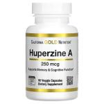 Гуперзин А, Huperzine A, California Gold Nutrition, 250 мкг, 90 растительных капсул - Фото миниатюра 1