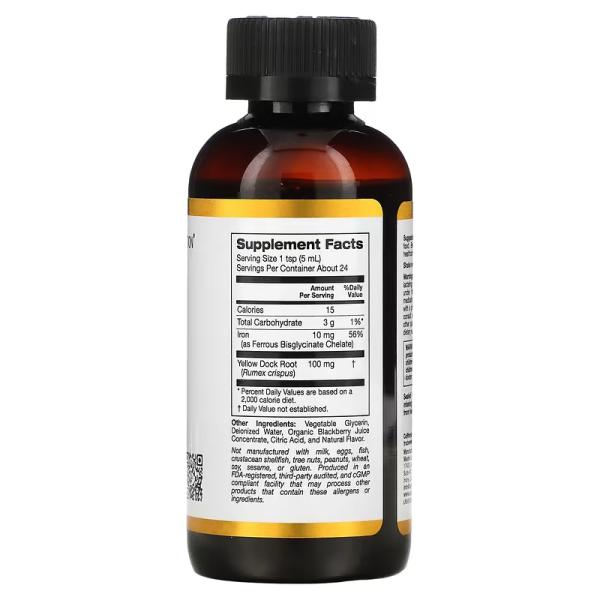 Железо, Iron, California Gold Nutrition, 118 мл - Фото 2