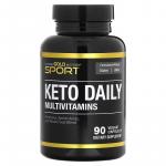 Ежедневные мультивитамины для кетодиеты с зеленым чаем, Keto Daily Multi Vitamins with Green Tea, California Gold Nutrition, 90 растительных капсул - Фото миниатюра 1