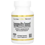 Поддержка долголетия Longevity Boost, California Gold Nutrition, 60 растительных капсул - Фото миниатюра 1