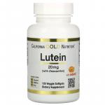 Лютеин с зеаксантином, Lutein with Zeaxanthin, California Gold Nutrition, 20 мг, 120 мягких таблеток  - Фото миниатюра 1