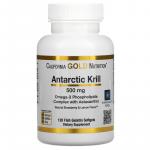Масло криля с астаксантином, Krill Oil, with Astaxanthin, California Gold Nutrition, 500 мг, 120 капсул - Фото миниатюра 1