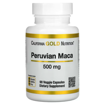 Перуанская мака, Peruvian Maca, California Gold Nutrition,  500 мг, 90 вегетарианских капсул