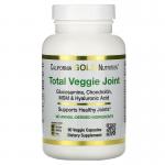Глюкозамин, хондроитин, МСМ, гиалуроновая кислота и олигопин ( Total Veggie Joint Formula), California Gold Nutrition, 90 капсул  - Фото миниатюра 1