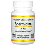 Спермидин, экстракт ростков риса, Spermidine Rice Germ Extract, California Gold Nutrition, 1 мг, 30 растительных капсул - Фото миниатюра 1