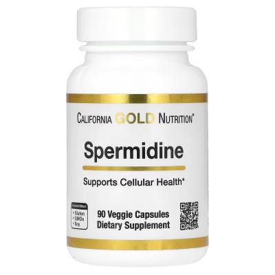 Спермидин, экстракт ростков риса, Spermidine Rice Germ Extract, California Gold Nutrition, 1 мг, 90 растительных капсул