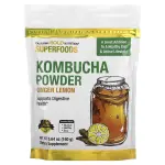 Комбуча в порошку, імбир і лимон, Superfoods Kombucha Powder Ginger Lemon, California Gold Nutrition, 160 г (5,64 унції) - Фото миниатюра 1