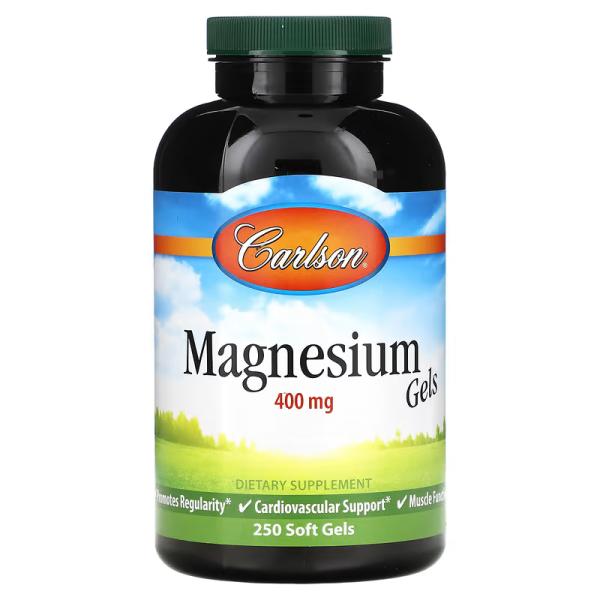 Магниевые гели, Magnesium Gels, Carlson, 400 мг, 250 мягких таблеток - Фото 1