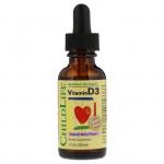  Витамин D3 для детей в капельках со вкусом ягод, 500 МЕ, Vitamin D3 Drops, ChildLife, 26.9 мл  - Фото миниатюра 1