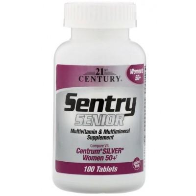 Мультивитамины и мультиминералы для женщин 50+, Sentry Senior, 21st Century, 100 таблеток  - Фото 1