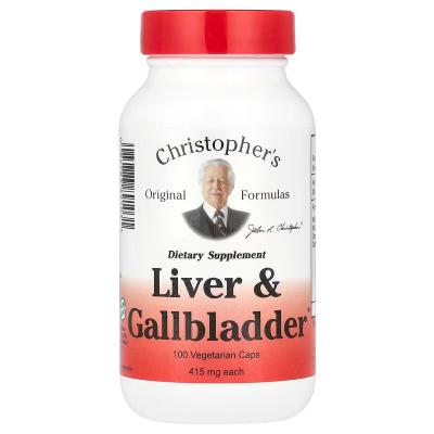 Растительная добавка для печени и желчного пузыря, Liver Gallbladder, Christopher's Original Formulas, 425 мг, 100 растительных капсул