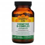 Комплекс коэнзимов группы B, Coenzyme B-Complex Advanced, Country Life, 120 веганских капсул - Фото миниатюра 3