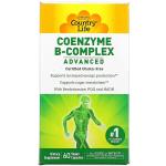 Комплекс коэнзимов группы B, Coenzyme B-Complex Advanced, Country Life, 60 веганских капсул - Фото миниатюра 1