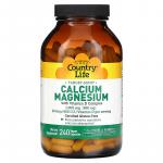 Кальций и магний с комплексом витаминов D, Target-Mins Calcium Magnesium with Vitamin D Complex, Country Life, 240 веганских капсул - Фото миниатюра 1