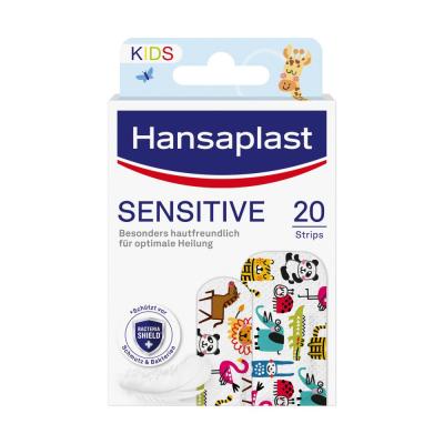Детский пластирь, Kids Sensitive Pflaster, Hansaplast, 20 штук