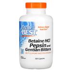 Горькая настойка из бетаин гидрохлорида, пепсина и горечавки, Betaine HCl Pepsin and Gentian Bitters, Doctor's Best, 360 капсул - Фото миниатюра 1