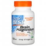 Магний для здоровья мозга с Magtein, Brain Magnesium with Magtein, Doctor's Best, 50 мг, 90 вегетарианских капсул - Фото миниатюра 1