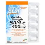 Дисульфат тозилат двойной силы, Double Strength SAM-e Disulfate Tosylate, Doctor's Best, 400 мг, 30 таблеток, покрытых кишечнорастворимой оболочкой - Фото миниатюра 1