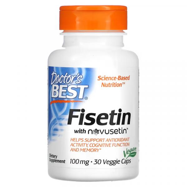 Физетин с Novusetin, Fisetin with Novusetin, Doctor's Best, 100 мг, 30 вегетарианских капсул - Фото 1