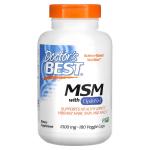 МСМ с OptiMSM, MSM with OptiMSM, Doctor's Best, 1000 мг, 180 растительных капсул - Фото миниатюра 1