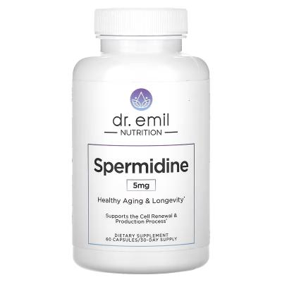 Спермидин, Spermidine, Dr. Emil Nutrition, 5 мг, 60 капсул (2,5 мг у капсуле)