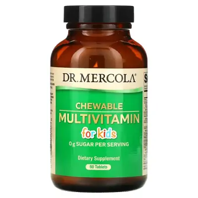 Жевательные мультивитамины для детей, Chewable Multivitamin for Kids, Dr. Mercola, 60 таблеток