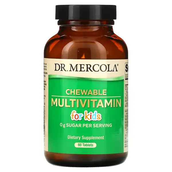 Жевательные мультивитамины для детей, Chewable Multivitamin for Kids, Dr. Mercola, 60 таблеток - Фото 1
