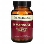 D-манноза и экстракт клюквы, D-Mannose and Cranberry Extract, Dr. Mercola, 60 капсул - Фото миниатюра 1