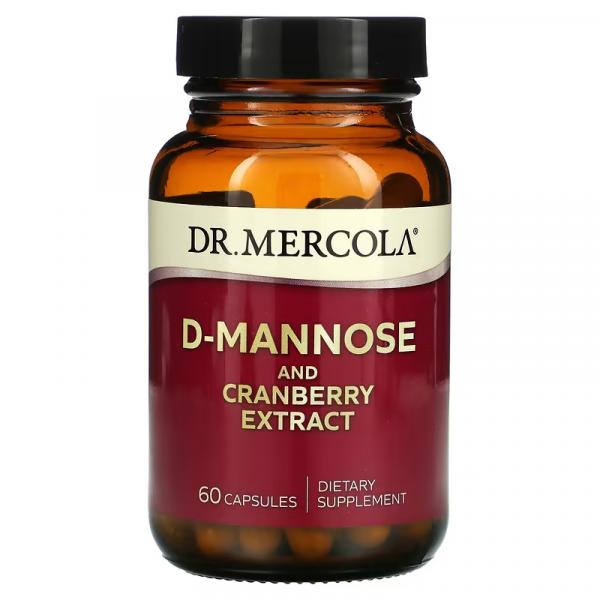 D-манноза и экстракт клюквы, D-Mannose and Cranberry Extract, Dr. Mercola, 60 капсул - Фото 1