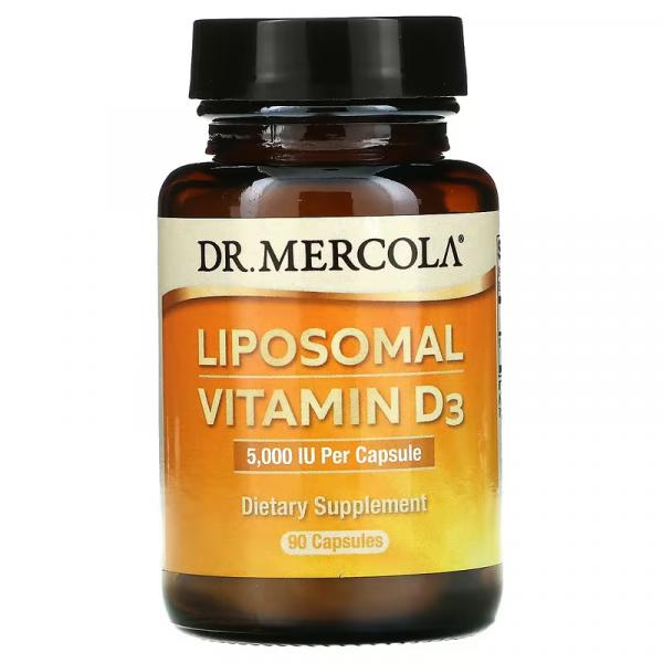 Витамин Д липосомальный, Liposomal Vitamin D, Dr. Mercola, 5000 МЕ, 90 капсул - Фото 1