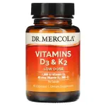 Витамины D3 и К2, Vitamins D3 & K2, Dr. Mercola, низкая доза, 30 капсул - Фото миниатюра 1