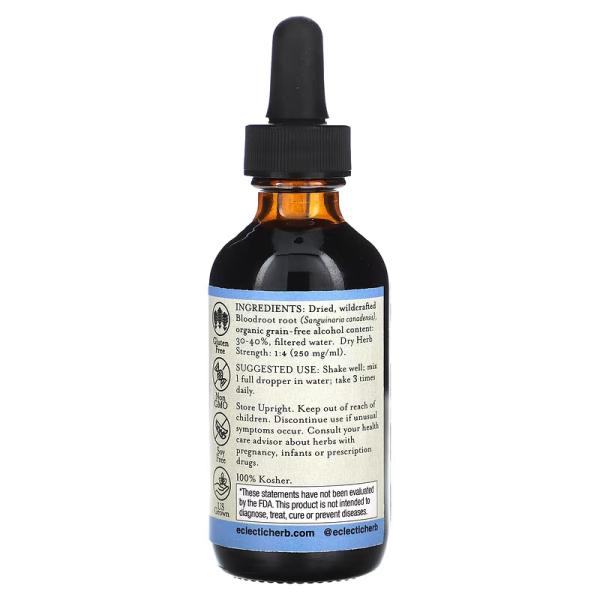 Экстракт сангвинарии, Bloodroot Extract, Eclectic Herb, 60 мл - Фото 2