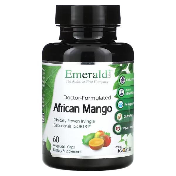 Африканское манго, African Mango, Emerald Laboratories, 150 мг, 60 растительных капсул - Фото 1