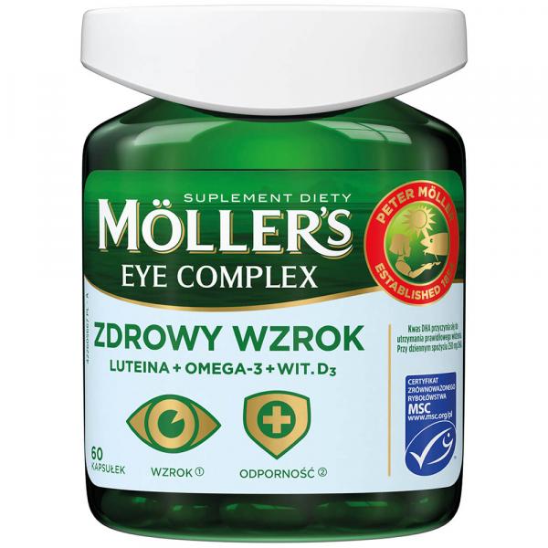 Рыбий жир (Омега 3), Комплекс для глаз, Eye Complex, Mollers, 60 капсул