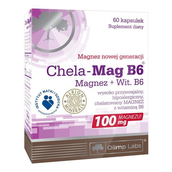 Магне B6, Chela-Mag B6, Olimp Labs, 60 капсул