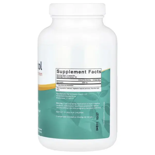 Міоінозитол, для жінок і чоловіків, Myo-inositol for Women and Men, Fairhaven Health, 240 капсул - Фото 2