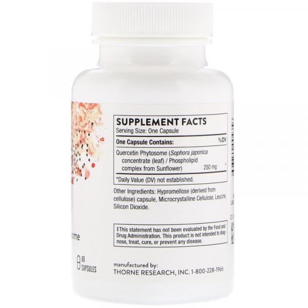 Thorne Research, Quercetin Phytosome, 60 Capsules  - Фото 2