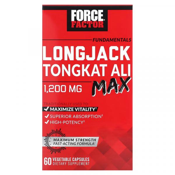 Экстракт корня эврикомы длиннолистой, Fundamentals, LongJack Tongkat Ali Max, Force Factor, 1200 мг, 60 растительных капсул - Фото 2