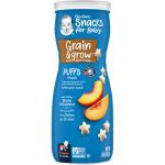 Зернові снеки, для дітей від 8 місяців, смак персика, Grain&Grow Snack 8 Months Peach, Gerber, Puffs, 42 г - Фото миниатюра 1