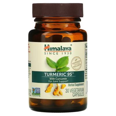 Turmeric 95 с куркумином для поддержки суставов, Turmeric 95 with Curcumin, Himalaya, 30 растительных капсул
