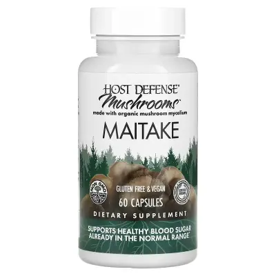 Грибы, майтаке, Fungi Perfecti, Host Defense, 60 капсул