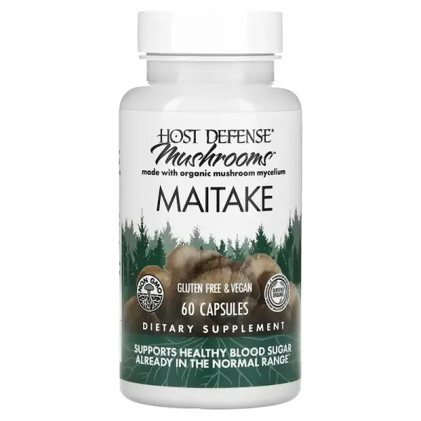 Грибы, майтаке, Fungi Perfecti, Host Defense, 60 капсул - Фото 1