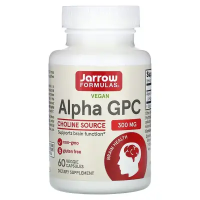 Альфа-ГФХ, Alpha-GPC, Jarrow Formulas, 300 мг, 60 растительных капсул