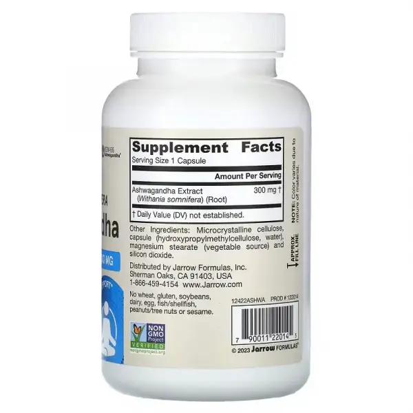 Ашваганда, Ashwagandha, Jarrow Formulas, 300 мг, 120 капсул  - Фото 2